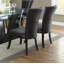 Ensemble de chaises noires 2 pièces en similicuir noir