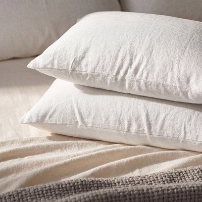 Taie d'oreiller en percale biologique froissé