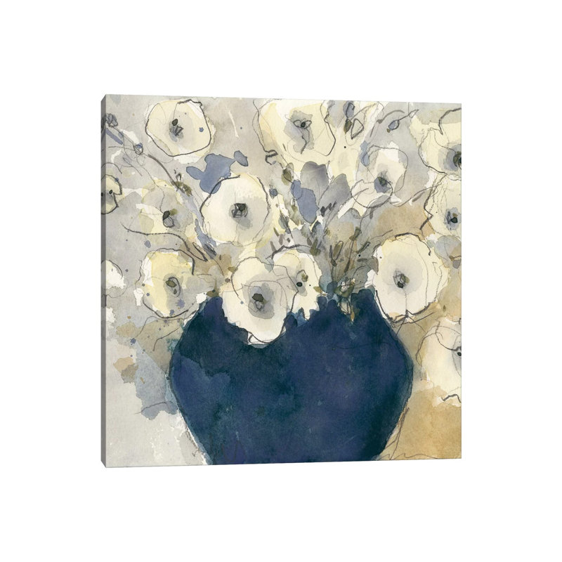 White Blossom Study II by Samuel Dixon - Wrapped Canvas Painting, 45.72 cm H x 45.72 cm W x 1.91 cm D