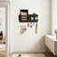 Porte-clés mural avec organisateur de courrier et petit plateau, porte-clés en bois avec 7 crochets pour entrée, chambre à coucher, maison, bureau-1043608149