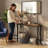 55-Inch Mattson with Outlets & USB Ports, Industrial Sofa Table for Entryway & Living Room