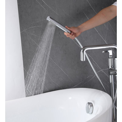 Freestanding Brass Tub Filler with Hand Shower