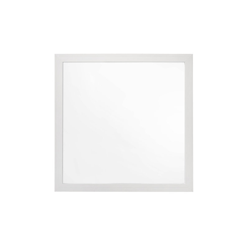 Miroir contemporain blanc à fixer sur une commode