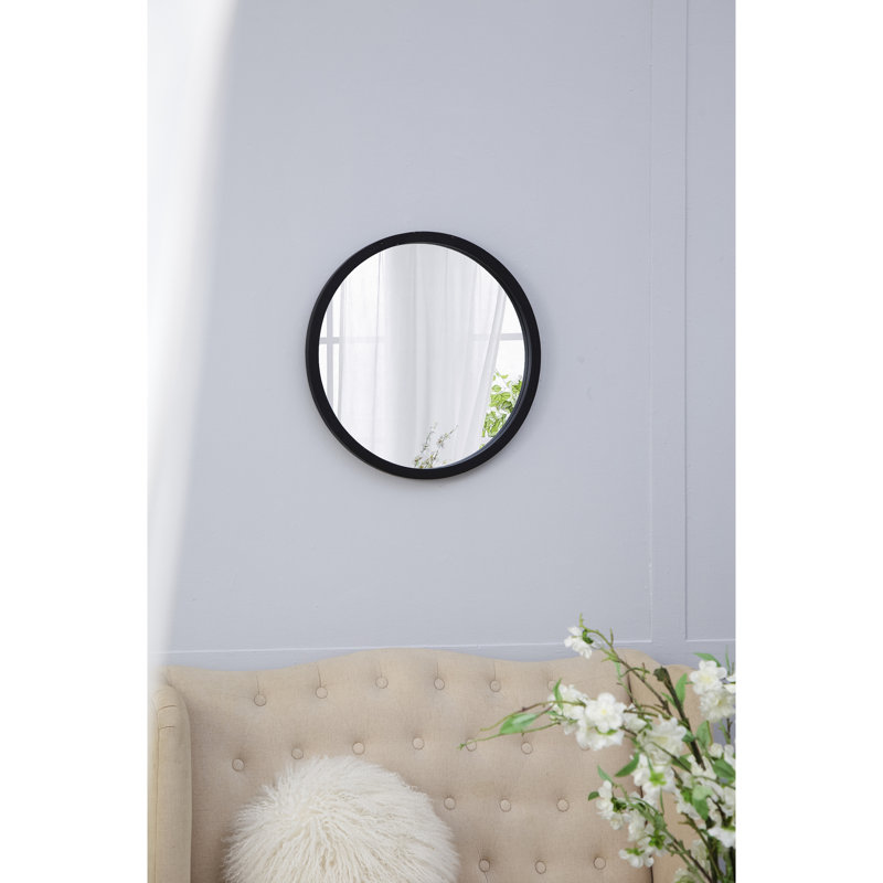 Miroir mural 20 po avec cadre en bois foncé - pour le salon, la salle à manger, le vestibule, la salle de bain, le bureau