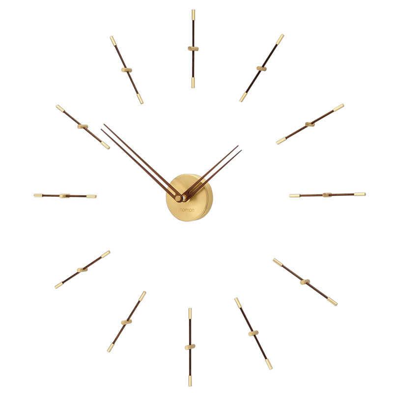 Merlin Wall Clock, Polished Brass