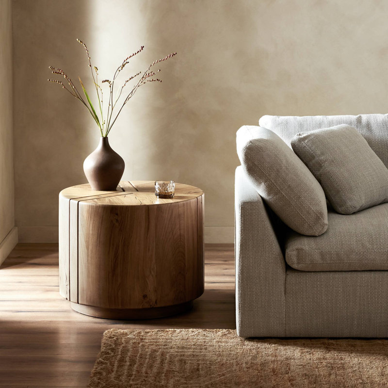 Renan End Table by Thomas Bina/Ronald Sasson, Reclaimed French Oak