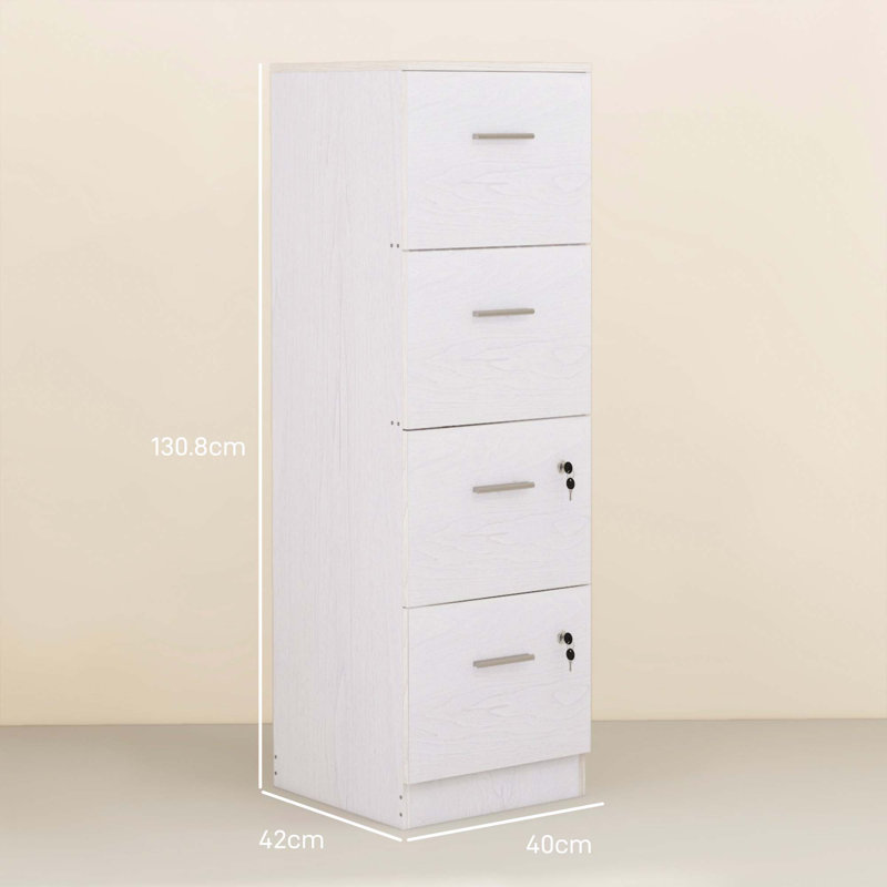 Danby 40cm Wide 4 -Drawer File Cabinet, White