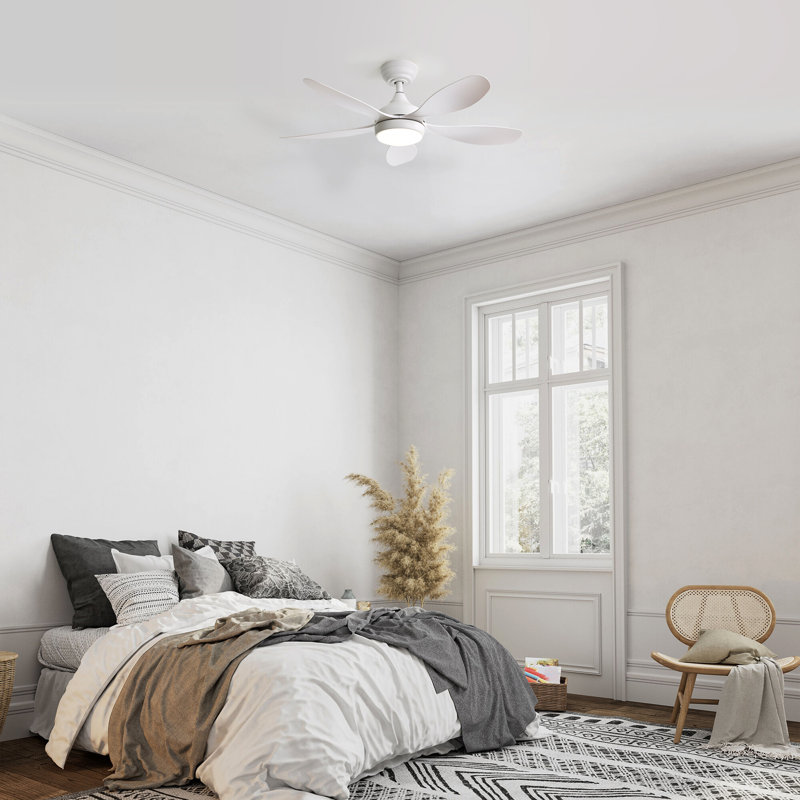 Ventilateur de plafond à DEL 5 pales réglable à 5 vitesses avec télécommande Damecia