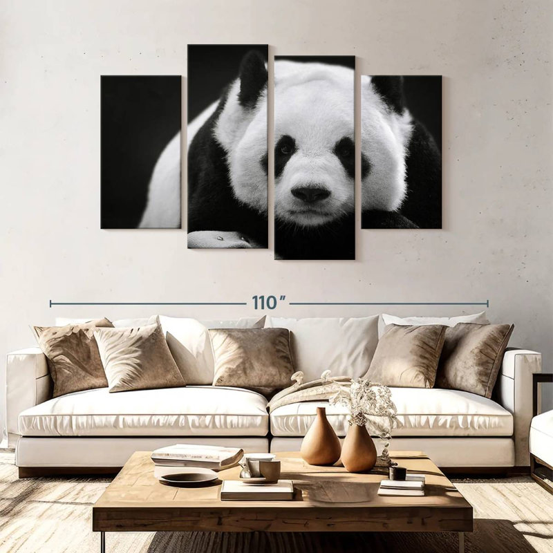 Brampt Serious Panda, 54" H x 84" W