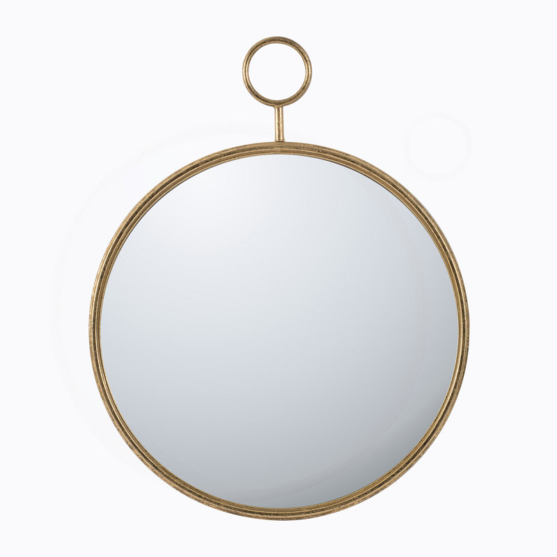 Iron Frame Vertical Round Mirror