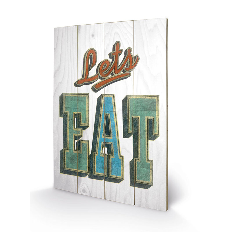 Let's Eat by Barry Goodman - No Frame Print, Wood, 59cm H x 40cm W