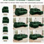 Causeuse en tissu d'ameublement en chenille, conception plissée matelassée, conception ergonomique, mousse haute densité, accoudoirs élégants, base en bois de haute qualité, convient aux salons, vert