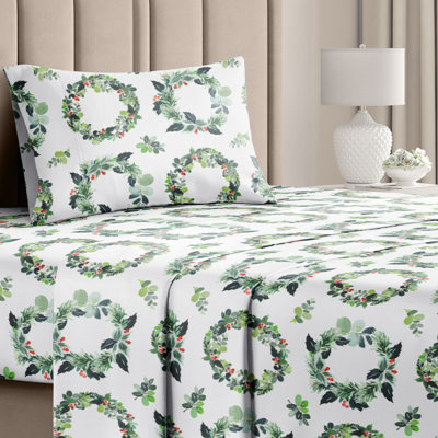 Ensemble de draps de Noël, literie festive, doux et confortable, draps sans plis