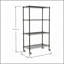Étagères grillagées robustes à 4 niveaux réglables - supports de rangement en métal résistant à la rouille pour la cuisine, le garage, la salle de bain et le garde-manger (P 35,43 po x l 17,72 po x H 66,54 po)-129038092