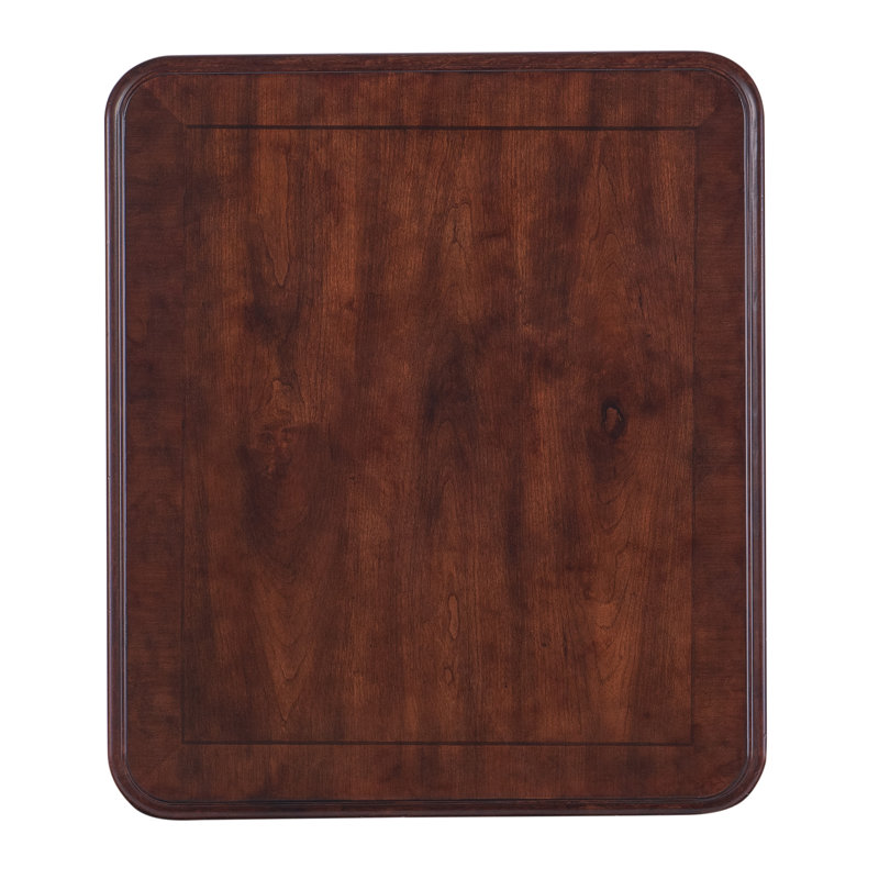 Charleston Brown Cherry Veneer Rectangular End Table with Storage