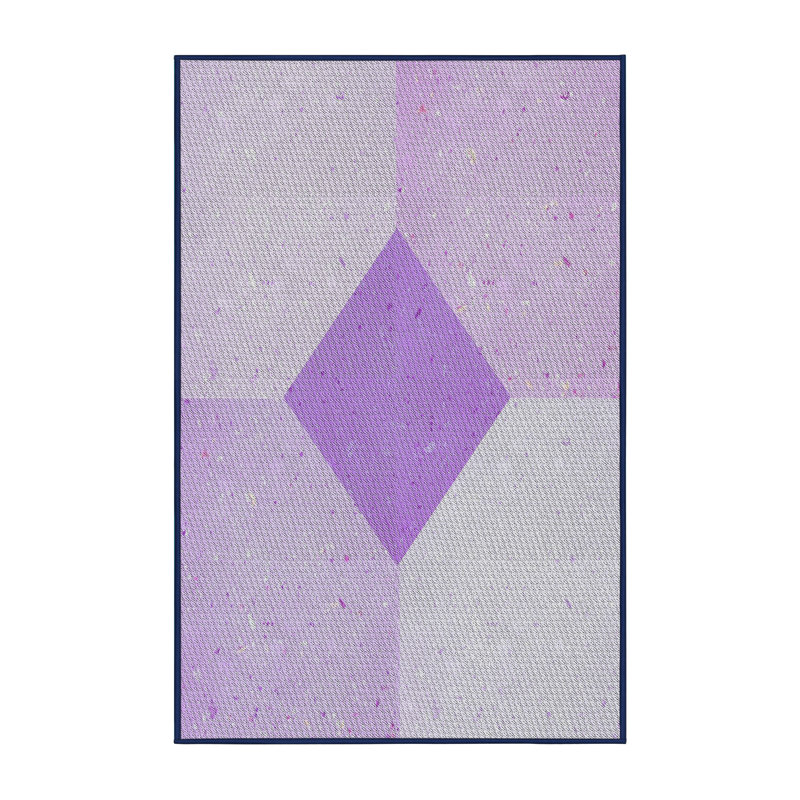 Tapis mauve à métier motorisée, Rectangle 5 pi x 7 pi