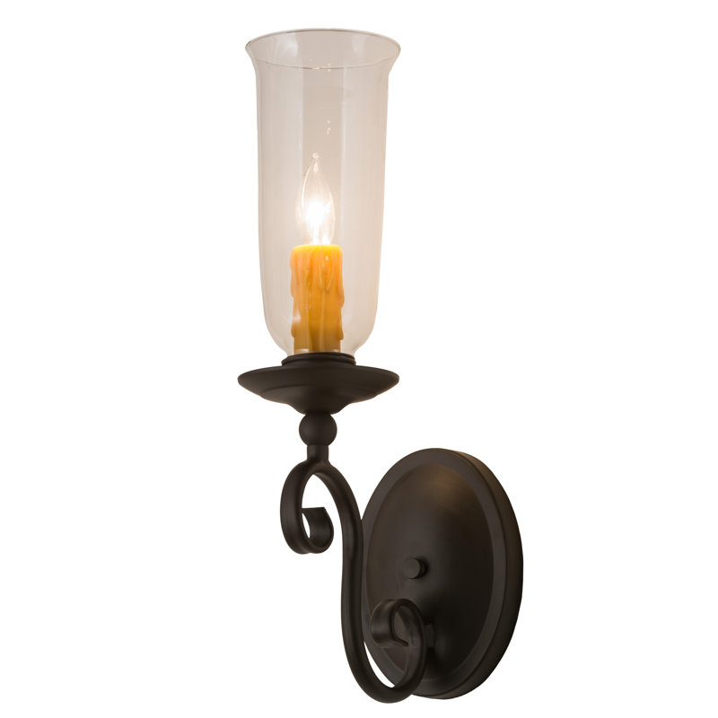 Wallis Candle Wall Light, Oil Rubbed Bronze, 16.5" H x 5" W x 8.5" D