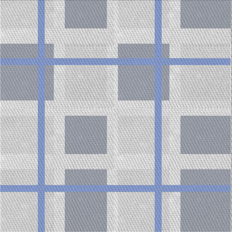 Tapis géométrique gris, Carré 4 pi