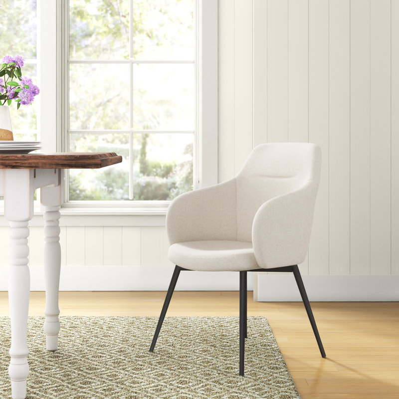 Shofner 19'' H Upholstered Armchair, Cream 