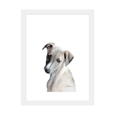 Whippet Puppy par Watercolor Luv - reproduction d'art