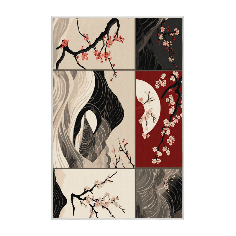 Sunset Blossom Rug, Rectangle 6' x 9'