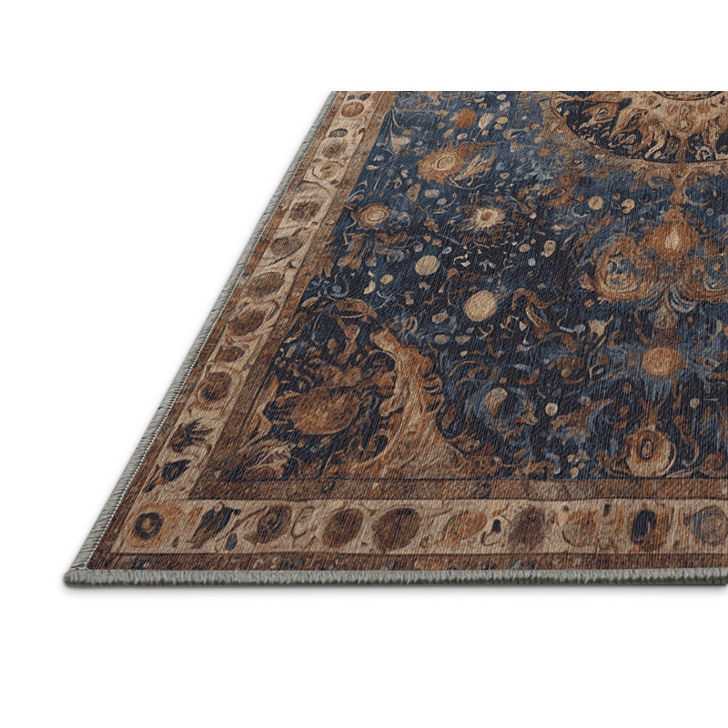 Machine Washable Purple Area Rug, Rectangle 2' x 3'
