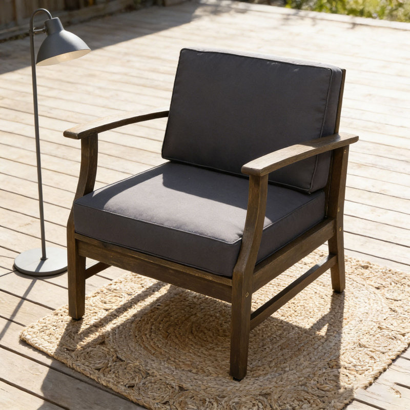 Fauteuil de patio, Chaise - GRIS FONCÉ