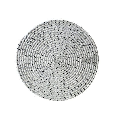 Ensemble de napperons tressés ronds 15 po 15 po