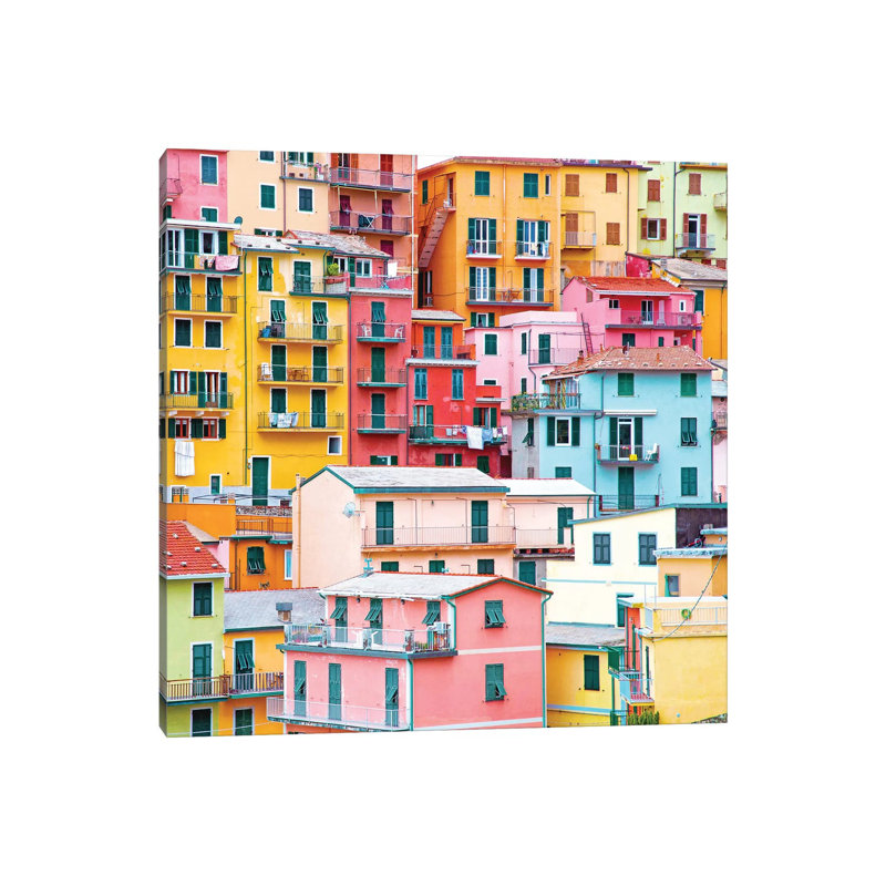Cinque Terre by Erin Summer - Print on Canvas, 45.72cm H x 45.72cm W x 3.81cm D, Wrapped Canvas