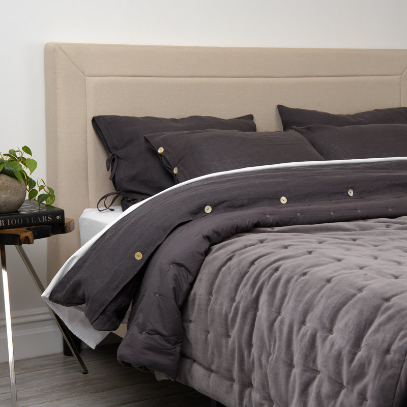 Edmont Velvet Quilt, King Quilt, Grey