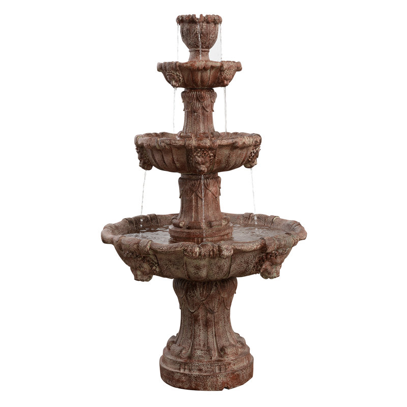 Three-Tier Antique Fountain, Brown