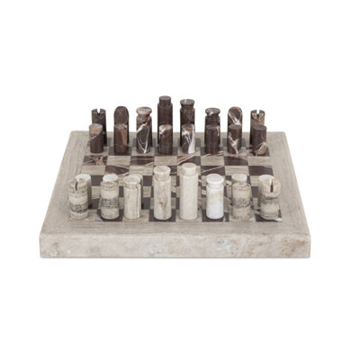 Stone Chess Set-Antique White Marble