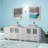  Modern 84" Double Bathroom Vanity Set with Mirror-27042767