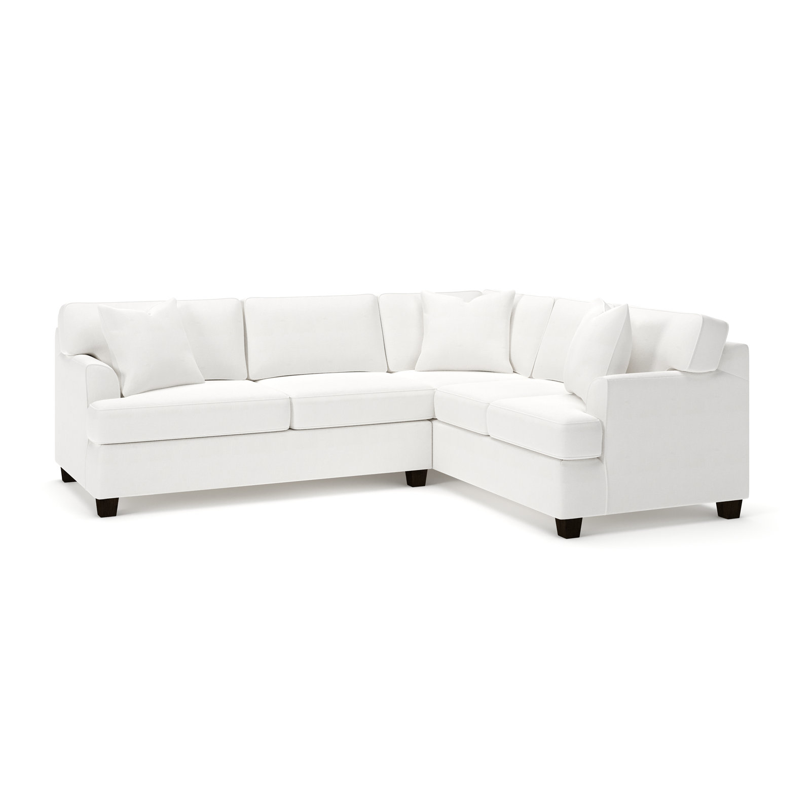 Conradina Upholstered L-Sectional, Drusky Moonglow Sustain® Basketweave, Right Hand Facing