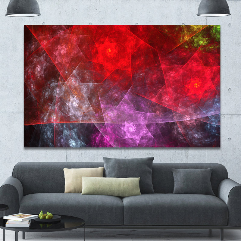 « red purple symphony of gemme », impression sur toile tendue, H 20 po x l 20 po x P 1 po