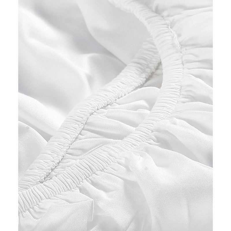 Natural Premium Fitted Sheet, King / Cal King Fitted Sheet, Clear White