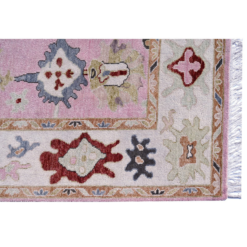 Rectangle Hand Knotted Wool Area Rug