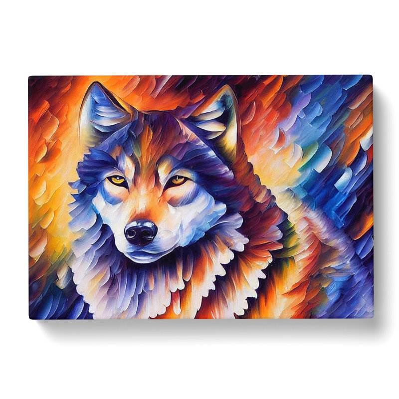 Wolf Painting Vol.4 Abstract - Wrapped Canvas, 35cm H x 50cm W x 3cm D