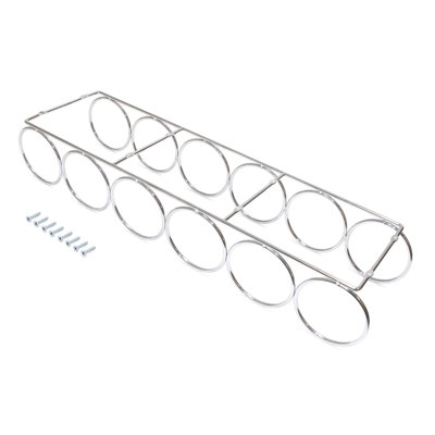 Malthe Hanging Wine Bottle Rack in Chrome