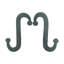 Shutter Dog Scroll Hand Forged Iron Masonry Single