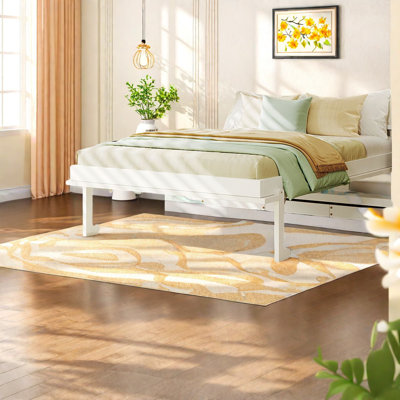 Lit escamotable en bois peu encombrant avec solutions de rangement modernes pour une vie compacte