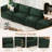Modern Chenille Loveseat with Durable High-Density Foam and Two Throw Pillows-1985888582