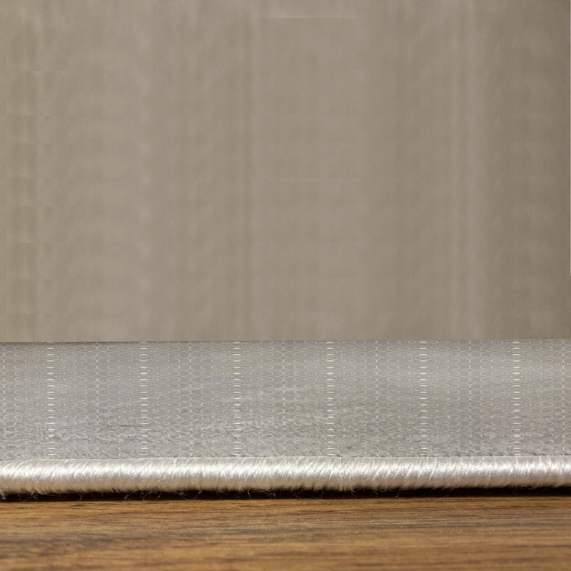 Tapis gris / blanc, Rectangle 5 pi 3 po x 7 pi 6 po