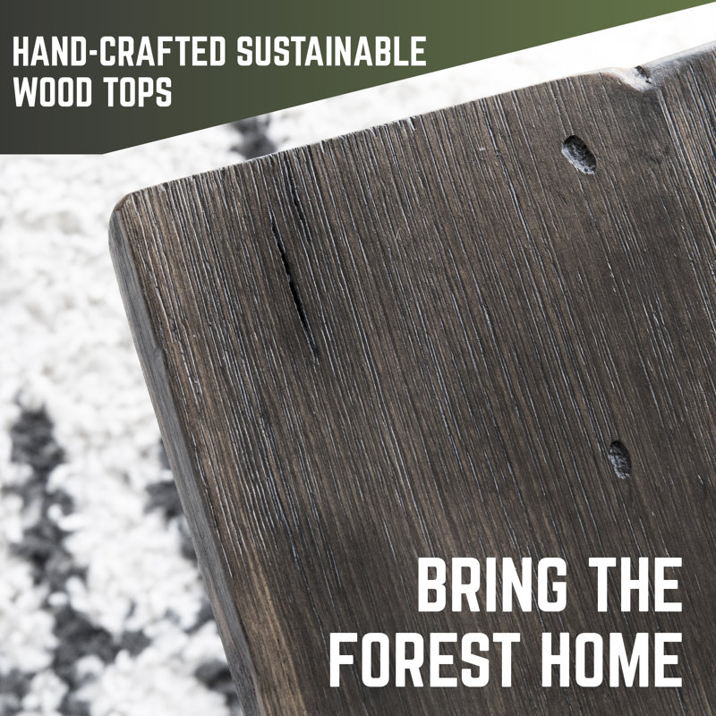 Boulder Black Hand-Stained Solid Wood Desk Top 24x48 inches