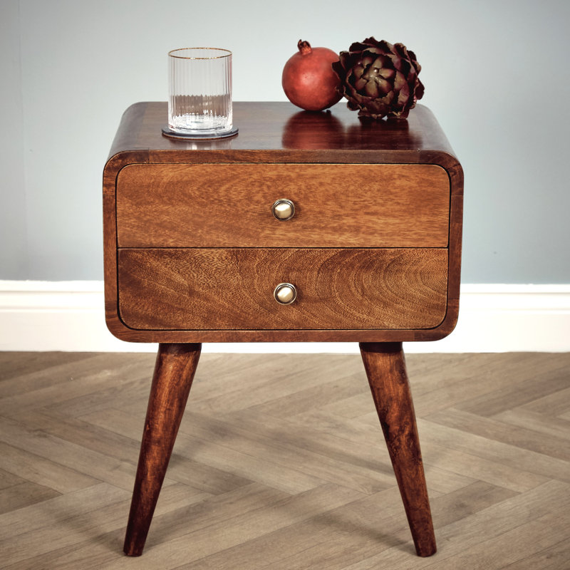 40 cm W Solid Wood Bedside Table