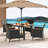 Nutting 4 - Person Acacia Wicker Patio Dining Set with Square Table , Cushions Included