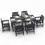  Ensemble de salle à manger rectangulaire pour 6 personnes avec 6 chaises, ensemble de table de salle à manger en PEHD-511823601