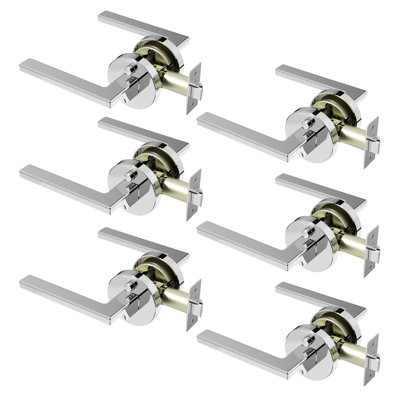 Levier de porte d'intimité Dune, design moderne dissimulé pour (lit et salle de bain) - Style minimaliste élégant en chrome