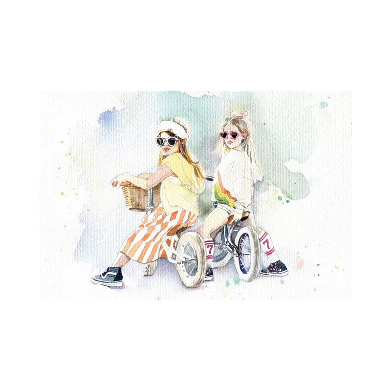 Girlfriends by Marina Ignatova - Painting on Canvas, 101.6cm H x 152.4cm W x 3.81cm D, Wrapped Canvas