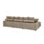 Canapé modulaire réversible d'angle avec repose-pieds